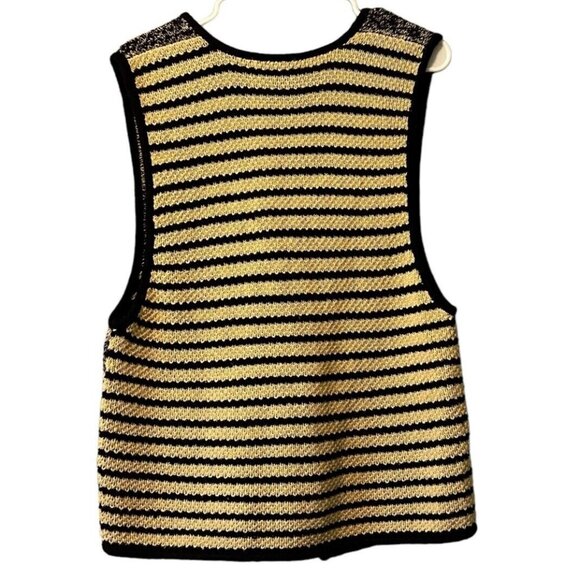 Jamie Scott Women's Sweater Vest Size Medium  Knit Buttons Winter Modern City - Picture 2 of 9